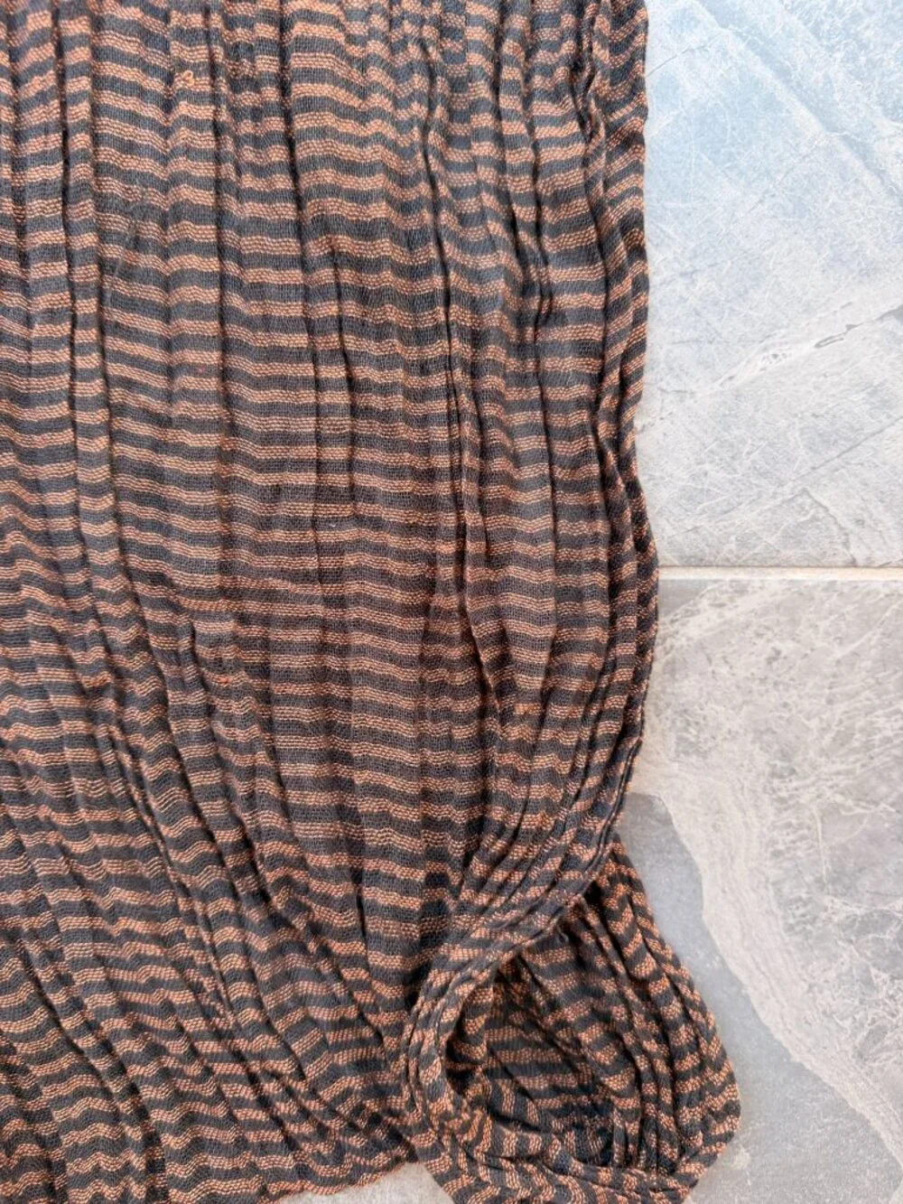 y2k festival brown scarf
